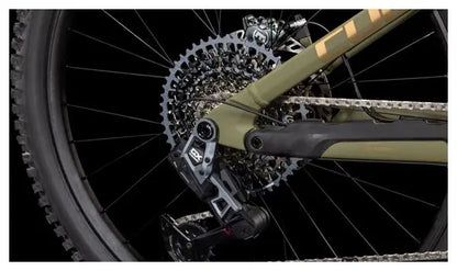 VTT Électrique Tout-Suspendu Cube Stereo Hybrid One77 HPC TM 800 Sram GX Eagle AXS 12V 800 Wh 29''/27.5'' Vert Dusty Olive 2025 JARDINS LOISIRS
