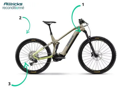 VTT Électrique Tout-Suspendu Haibike AllMtn 3 Shimano Deore 12V 720 Wh MX (29/27.5'') Marron 2024 JARDINS LOISIRS