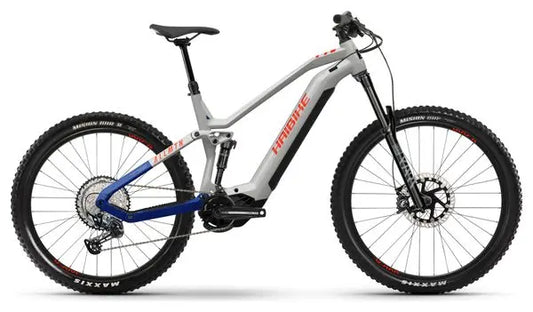 VTT Électrique Tout-Suspendu Haibike AllMtn 7 Shimano SLX 12V 720 Wh 29/27.5'' Gris Bleu 2024 JARDINS LOISIRS
