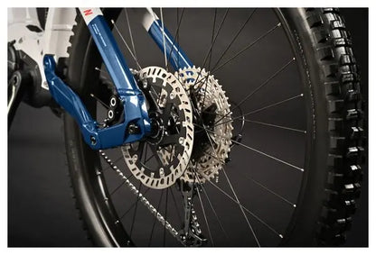 VTT Électrique Tout-Suspendu Haibike AllMtn 7 Shimano SLX 12V 720 Wh 29/27.5'' Gris Bleu 2024 JARDINS LOISIRS
