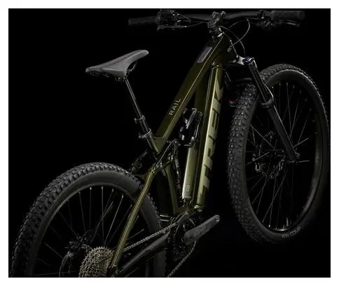 VTT Électrique Tout-Suspendu Trek Rail 9.5 Shimano Deore 12V 750 Wh 29'' Vert Olive Gén 4 JARDINS LOISIRS