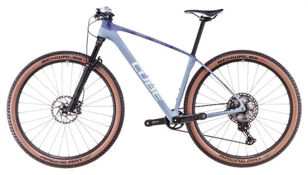 VTT Semi-Rigide Cube Reaction C:62 Race Shimano Deore XT 12V 29'' Bleu Pigeon Art 2025 JARDINS LOISIRS
