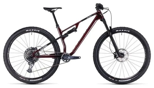 VTT Tout-Suspendu Cube AMS One11 C:68X Pro 29 Sram GX Eagle 12V 29'' Rouge Liquid Carbon JARDINS LOISIRS