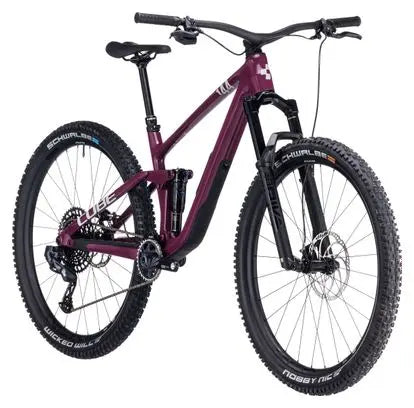 VTT Tout-Suspendu Cube Stereo One44 C:68X SLX Sram GX Eagle AXS 12V 29'' Rose Rouge Wine 2024 JARDINS LOISIRS