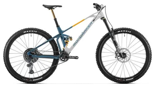 VTT Tout-Suspendu Mondraker Superfoxy Carbon RR Sram X01 Eagle 12V 29'' Gris/Bleu JARDINS LOISIRS