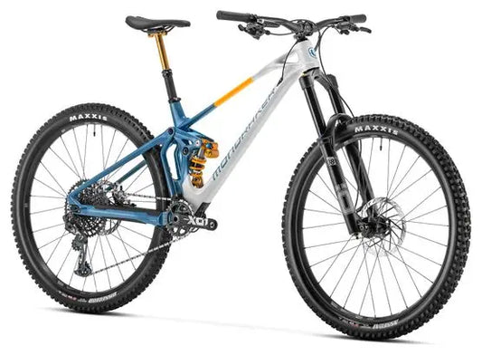 VTT Tout-Suspendu Mondraker Superfoxy Carbon RR Sram X01 Eagle 12V 29'' Gris/Bleu JARDINS LOISIRS