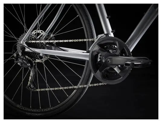 Vélo Fitness Trek FX 2 Disc Shimano Acera/Altus 9V 700 mm Gris Quicksilver JARDINS LOISIRS