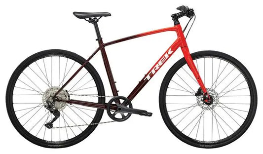 Vélo Fitness Trek FX 3 Disc Shimano Deore 10V 700 mm Rouge Viper JARDINS LOISIRS