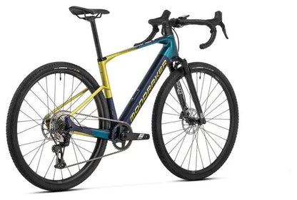 Vélo de Gravel Electrique Mondraker Dusty R Sram Apex 12V 350Wh 700mm Bleu/Jaune 2025 JARDINS LOISIRS