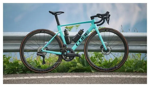 Vélo de Route Cube Litening Air C:68X Race Shimano Ultegra Di2 12V 700 mm Turquoise Dazzle 2025 JARDINS LOISIRS