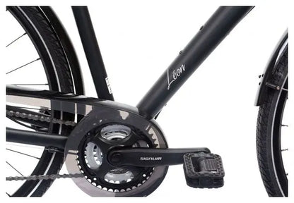Vélo de Ville Bicyklet Léon Shimano Acera/Altus 8V 700 mm Noir Mat JARDINS LOISIRS