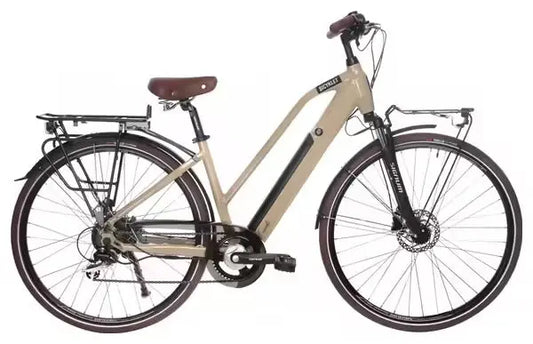 Vélo de Ville Électrique Bicyklet Camille Shimano Acera/Altus 8V 504 Wh 700 mm Beige Ivoire JARDINS LOISIRS
