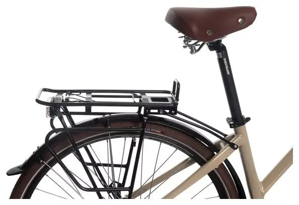 Vélo de Ville Électrique Bicyklet Camille Shimano Acera/Altus 8V 504 Wh 700 mm Beige Ivoire JARDINS LOISIRS