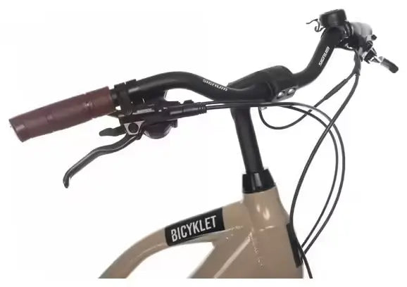 Vélo de Ville Électrique Bicyklet Camille Shimano Acera/Altus 8V 504 Wh 700 mm Beige Ivoire JARDINS LOISIRS