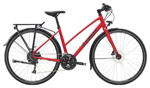 Vélo de Ville Trek FX 2 Disc Equipped Stagger Shimano Acera/Altus 9V 700 mm Rouge 2023 JARDINS LOISIRS