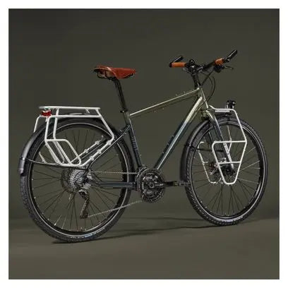 Vélo de Voyage Riverside Touring 900 Shimano XT 10V 700mm Gris / Vert Foncé JARDINS LOISIRS