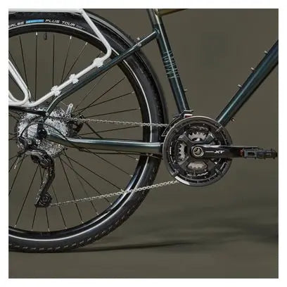 Vélo de Voyage Riverside Touring 900 Shimano XT 10V 700mm Gris / Vert Foncé JARDINS LOISIRS