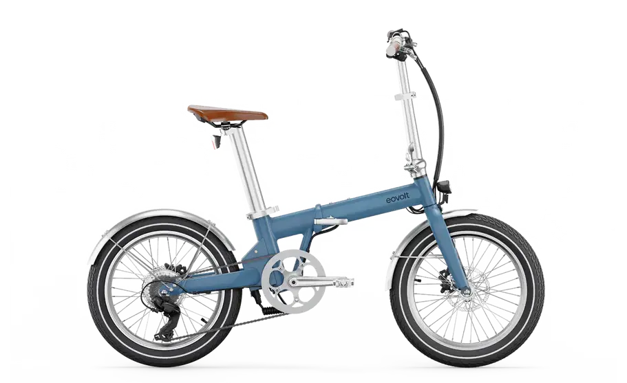 Vélo pliant électrique - Eovolt Afternoon - Edition Vintage - Bleu Satin | Réf : Réf : VN-317922209101690 VERTS LOISIRS