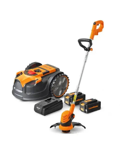 KIT ROBOT TONDEUSE AUTONOME SANS FIL PÉRIMÉTRIQUE + COUPE BORDURES 24V JARDINS LOISIRS