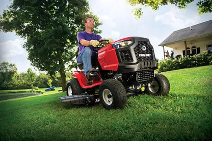 Tondeuse autoportée à éjection latérale TROYBILT 92T-S 439 cm³ l.92 cm JARDINS LOISIRS