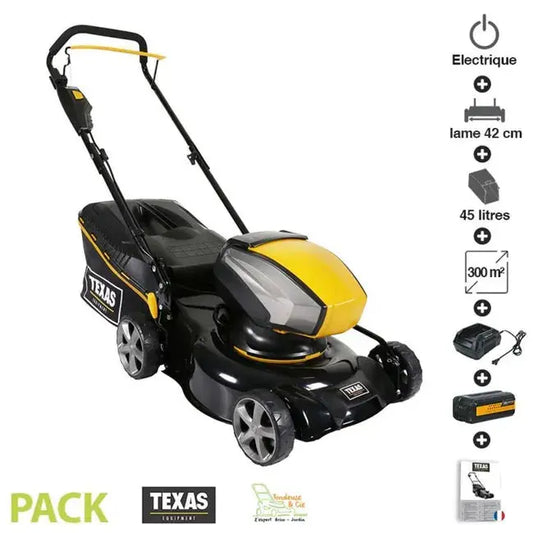 Tondeuse à gazon à batterie 40v incluse coupe 42cm TEXAS Razor 4200 Li JARDINS LOISIRS