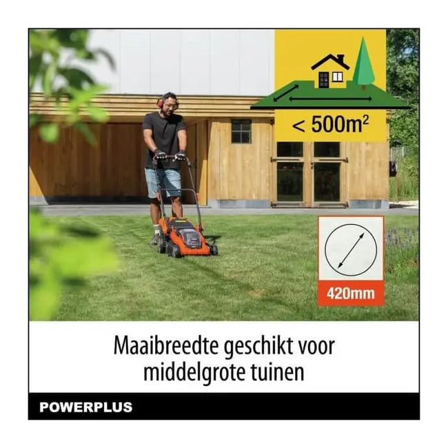 Tondeuse sans fil 20V 34cm BRUSHLESS - DUAL POWER POWDPGLWS1 JARDINS LOISIRS