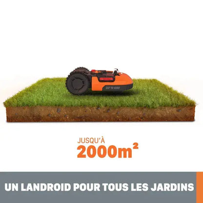 Robot tondeuse connecté WORX LANDROID - Jusqu'à 2000m² - WR155E JARDINS LOISIRS