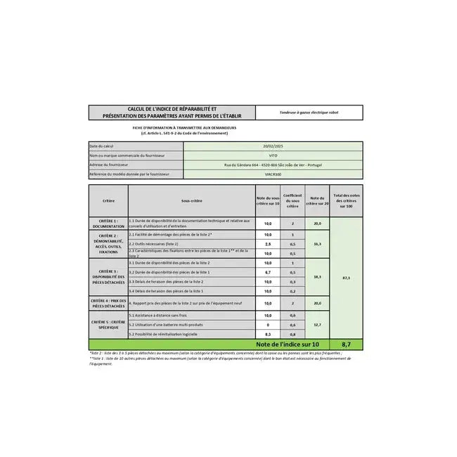 Robot Tondeuse Connecté 300m2 - Tondeuse Batterie 20V Cable Périphérique Station de charge JARDINS LOISIRS