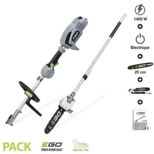 Pack multifonction élagueuse sur perche sans fil guide Oregon 25cm Ego Power JARDINS LOISIRS