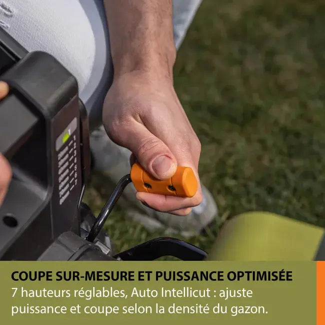 Tondeuse autotractée 40V 500m² ESSENTIAL BY WORX EJ741E + 2 batteries 5Ah JARDINS LOISIRS