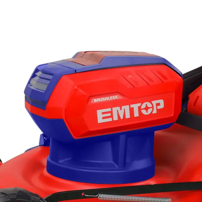 Tondeuse sur batterie EMTOP 40V brushless avec 1 chargeur double port JARDINS LOISIRS