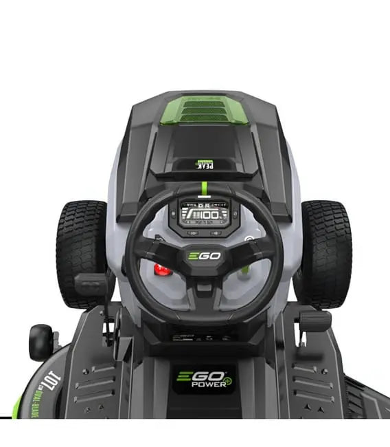 Tondeuse tracteur à batterie coupe 107 cm, 6 batteries 12Ah et chargeur 1600W - EGO TR4201E JARDINS LOISIRS