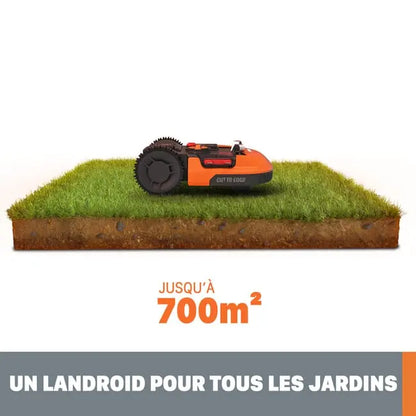 Robot tondeuse connecté WORX LANDROID PLUS - Jusqu'à 700m² - WR167E JARDINS LOISIRS